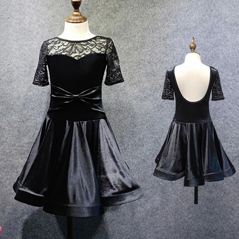 Latin Dance Dress Black Kids Dresses For Girls Lace Tango Cha Cha Salsa Samba Rumba Practice Dancewear Performance Outfit DC2143
Latin Dance Dress Black Kids Dresses For Girls Lace Tango Cha Cha Salsa Samba Rumba Practice Dancewear Performance Outfit DC2143