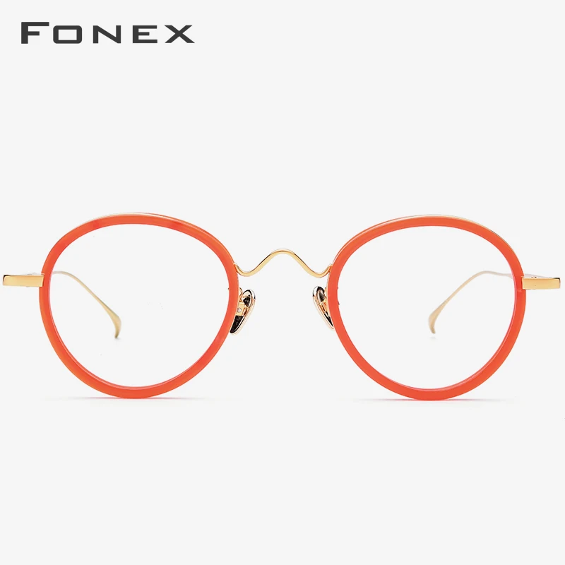 FONEX B Pure Titanium Glasses Frame Men Women New Vintage Retro Round Prescription Eyeglasses Myopia Optical Frames Eyewear 9217
FONEX B Pure Titanium Glasses Frame Men Women New Vintage Retro Round Prescription Eyeglasses Myopia Optical Frames Eyewear 9217