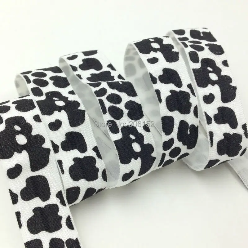 Cow Print Fold Over Elastic Wholesale FOE Ribbon for DIY Headwear Elastic Hair Tie Hair Accessories 100Y/Lot
Cow Print Fold Over Elastic Wholesale FOE Ribbon for DIY Headwear Elastic Hair Tie Hair Accessories 100Y/Lot