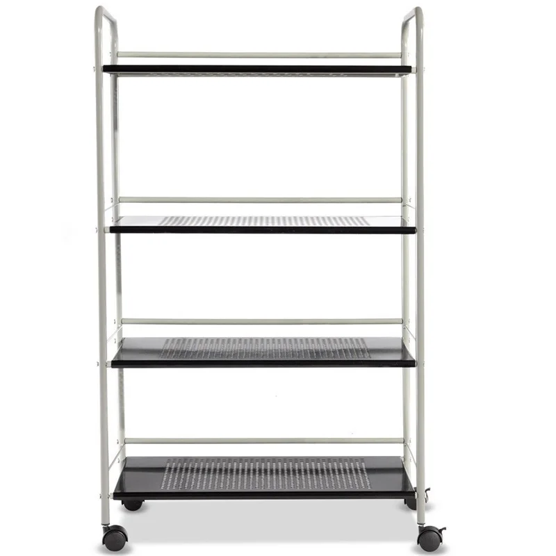 4 Tiers Rolling Storage Cart Utility Trolley Guardrail Design Storage Holders for Office Garage Bathroom Kitchen HW56830
4 Tiers Rolling Storage Cart Utility Trolley Guardrail Design Storage Holders for Office Garage Bathroom Kitchen HW56830