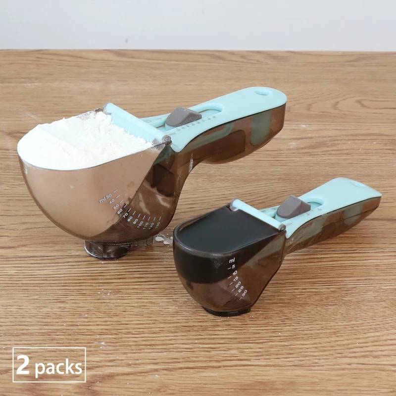 Adjustable Measuring Spoon Set Kitchen measuring tool Plastic carving measuring spoon Baking tool measuring spoon 2 sets
Adjustable Measuring Spoon Set Kitchen measuring tool Plastic carving measuring spoon Baking tool measuring spoon 2 sets