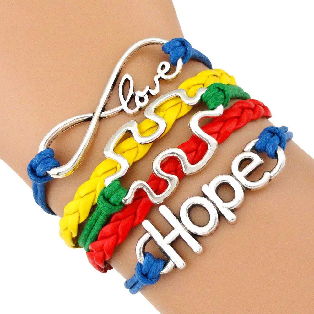 Infinity Hope Autism Awareness Puzzle Ribbon Cross Owls Sister Charm Bracelets Blue Green Red Yellow Women Men Unisex Jewelry
Infinity Hope Autism Awareness Puzzle Ribbon Cross Owls Sister Charm Bracelets Blue Green Red Yellow Women Men Unisex Jewelry