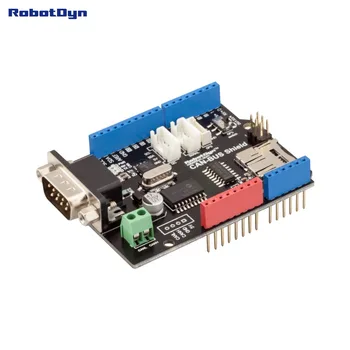 CAN-BUS Shield. Compatible for Arduino. MCP2515 (CAN-controller) and MCP2551 (CAN-transceiver).GPS connect. MicroSD-card reader.
CAN-BUS Shield. Compatible for Arduino. MCP2515 (CAN-controller) and MCP2551 (CAN-transceiver).GPS connect. MicroSD-card reader.