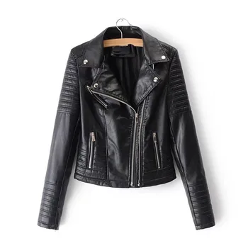 Hot Sale 2018 Autumn New Fashion Women Moto Jacket Coat Turn-Down Collar Streetwear Long Sleeve Motorcycle Faux Leather Jacket
Hot Sale 2018 Autumn New Fashion Women Moto Jacket Coat Turn-Down Collar Streetwear Long Sleeve Motorcycle Faux Leather Jacket