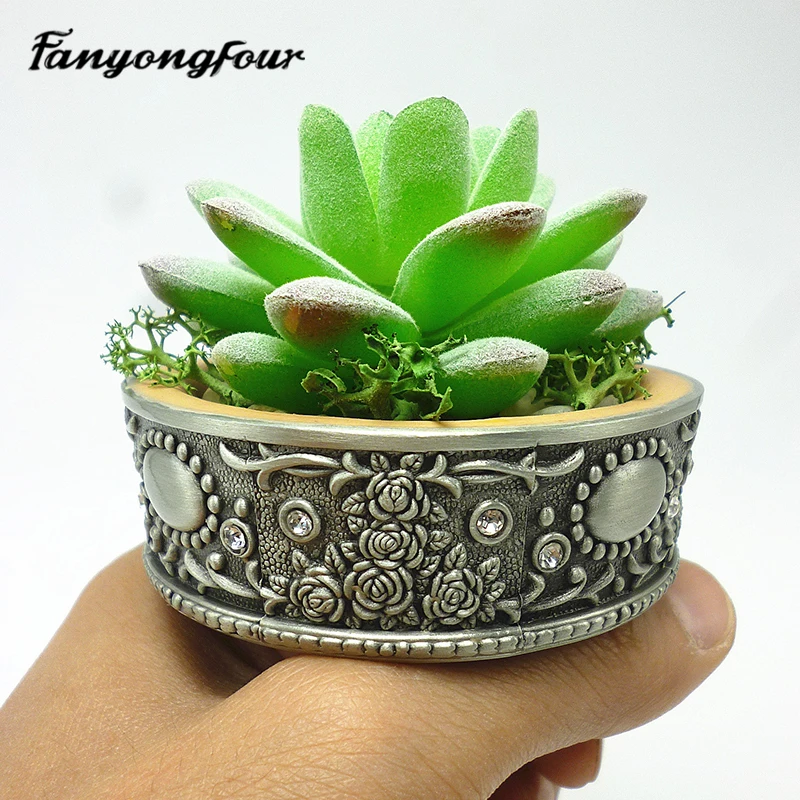 3D rose flower pot cement silicone mold cake mold chocolate plaster resin candle soap mold kitchen baking free shipping
3D rose flower pot cement silicone mold cake mold chocolate plaster resin candle soap mold kitchen baking free shipping
