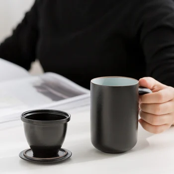TANGPIN black ceramic tea mugs travel tea cup with filters porcelain coffee cup 330ml
TANGPIN black ceramic tea mugs travel tea cup with filters porcelain coffee cup 330ml