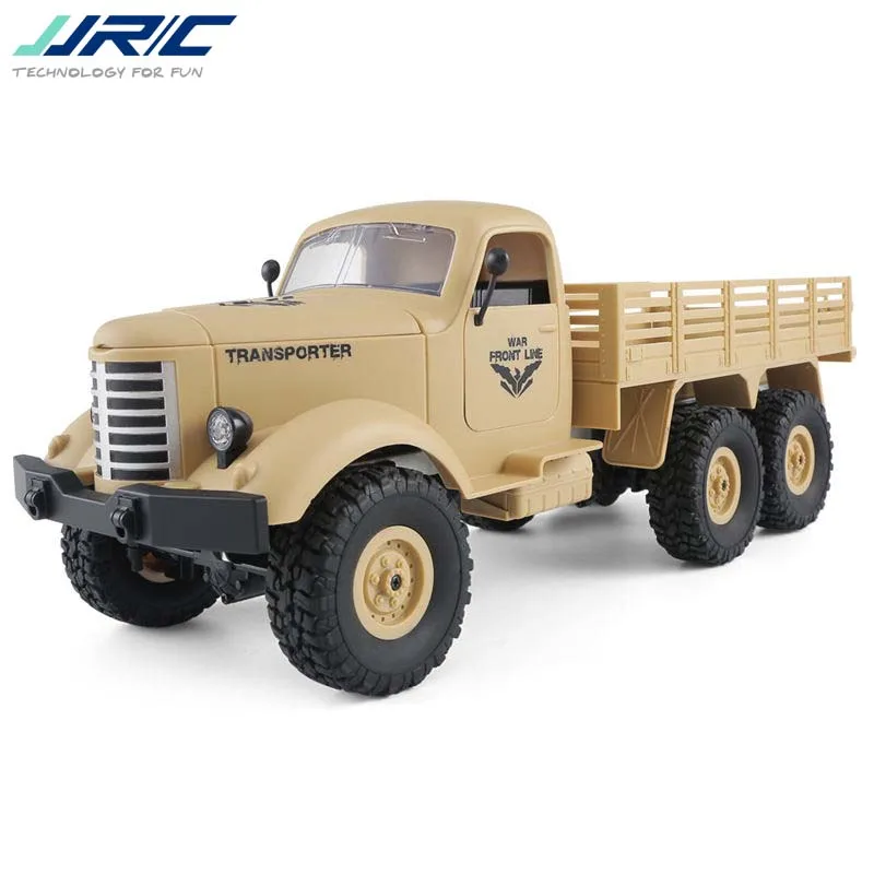 

JJRC Q60 RC Cars 6WD Off-Road Car Military Truck Inclined Plane Differential Shock Absorbers Speed Conversion Bright Spotlights