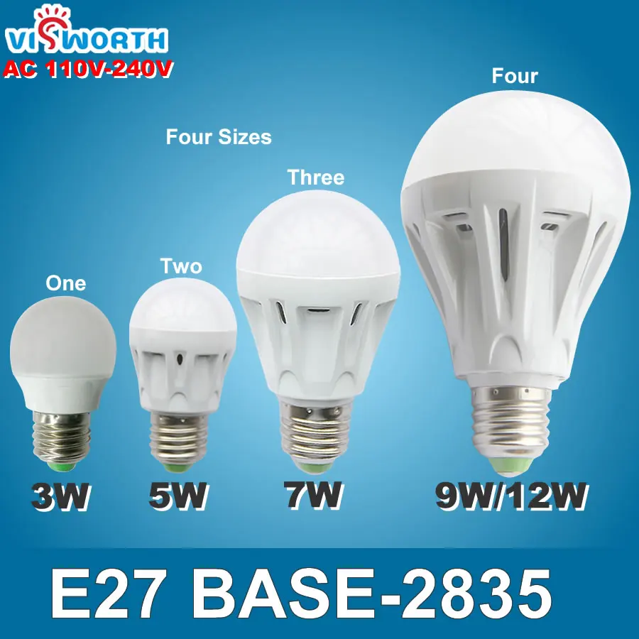 e27 led lamp 3w 5w 7w 9w 12w led bulb ac 110v 220v 230v 240v energy saving smd2835 warm white/cold white led lights for home 
e27 led lamp 3w 5w 7w 9w 12w led bulb ac 110v 220v 230v 240v energy saving smd2835 warm white/cold white led lights for home