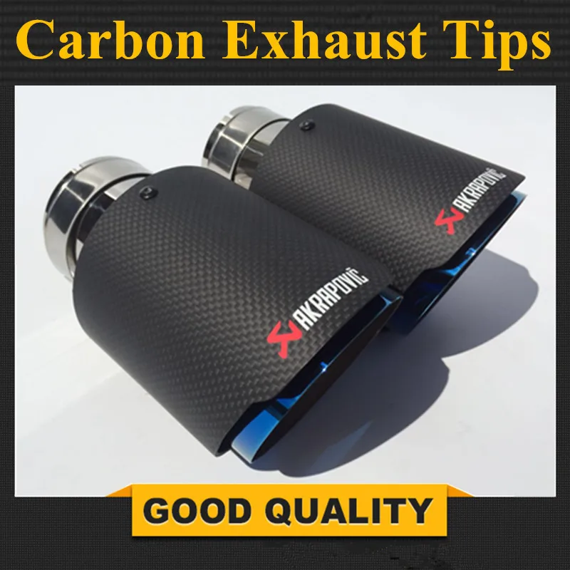 Inlet 51mm to Outlet 89mm Akrapovic Matte Carbon Fiber + Blue Stainless Steel Exhaust Tips Tail Pipes, Escape Akrapovic Muffler
Inlet 51mm to Outlet 89mm Akrapovic Matte Carbon Fiber + Blue Stainless Steel Exhaust Tips Tail Pipes, Escape Akrapovic Muffler