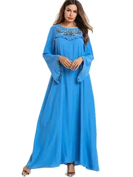Ramadan Muslim Fashion Dress Middle Eastern Muslim Fashion Large Size Women's Trumpet Long Sleeve Stitching Embroidered Dresses
Ramadan Muslim Fashion Dress Middle Eastern Muslim Fashion Large Size Women's Trumpet Long Sleeve Stitching Embroidered Dresses