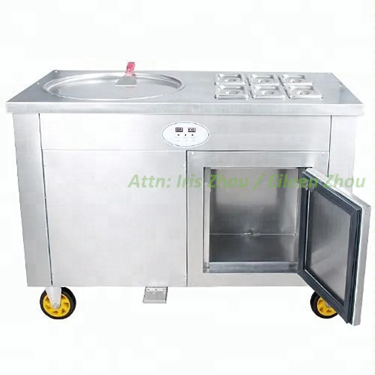 RL-R1+6 single round pan with fridge and 6 fruit tanks frying ice pan machine for fried ice cream
RL-R1+6 single round pan with fridge and 6 fruit tanks frying ice pan machine for fried ice cream