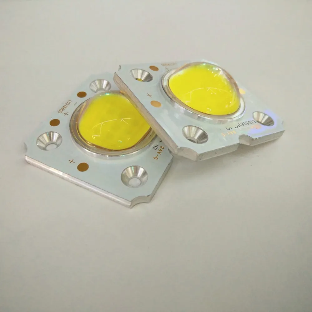 

FREE DHL 100pcs/lot 60mil Taiwan Chip 10W COB LED Light Chip with 170 degree lens white/warm/nature white Light beads