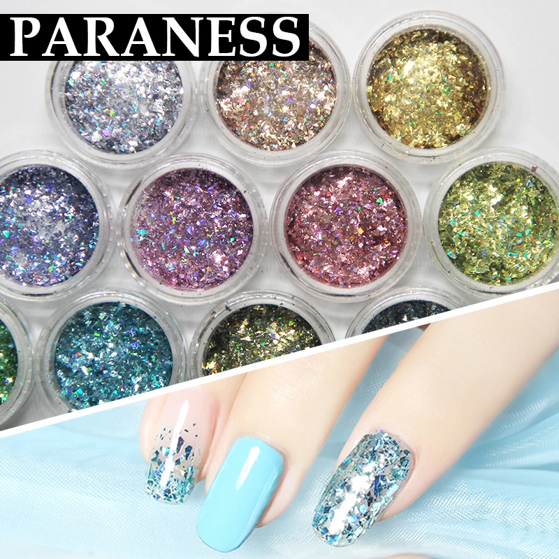 Paraness Holo Nails Pigment Decorations Rainbow Nail Glitter Powder Shinning Holographic Nails Dust Laser Set 1g
Paraness Holo Nails Pigment Decorations Rainbow Nail Glitter Powder Shinning Holographic Nails Dust Laser Set 1g