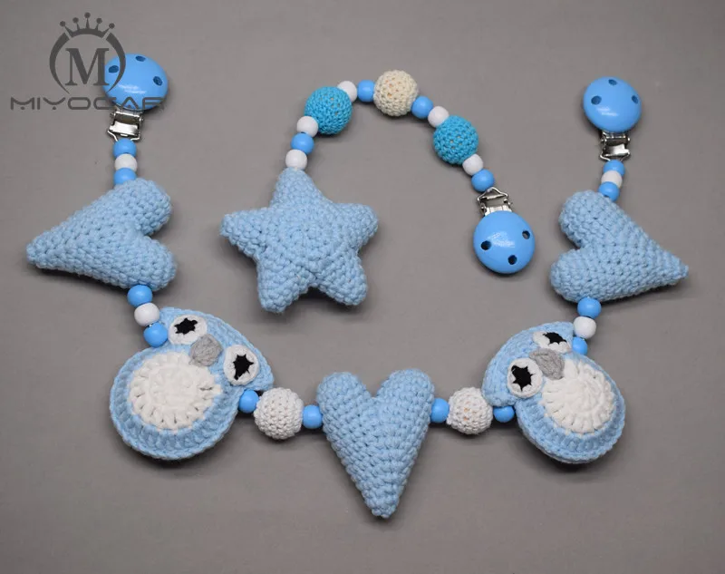 MIYOCAR 2 pcs handmade wood clip Crochet owl stroller toy chain for pram organic rattle wooden bead crochet, stroller mobile
MIYOCAR 2 pcs handmade wood clip Crochet owl stroller toy chain for pram organic rattle wooden bead crochet, stroller mobile