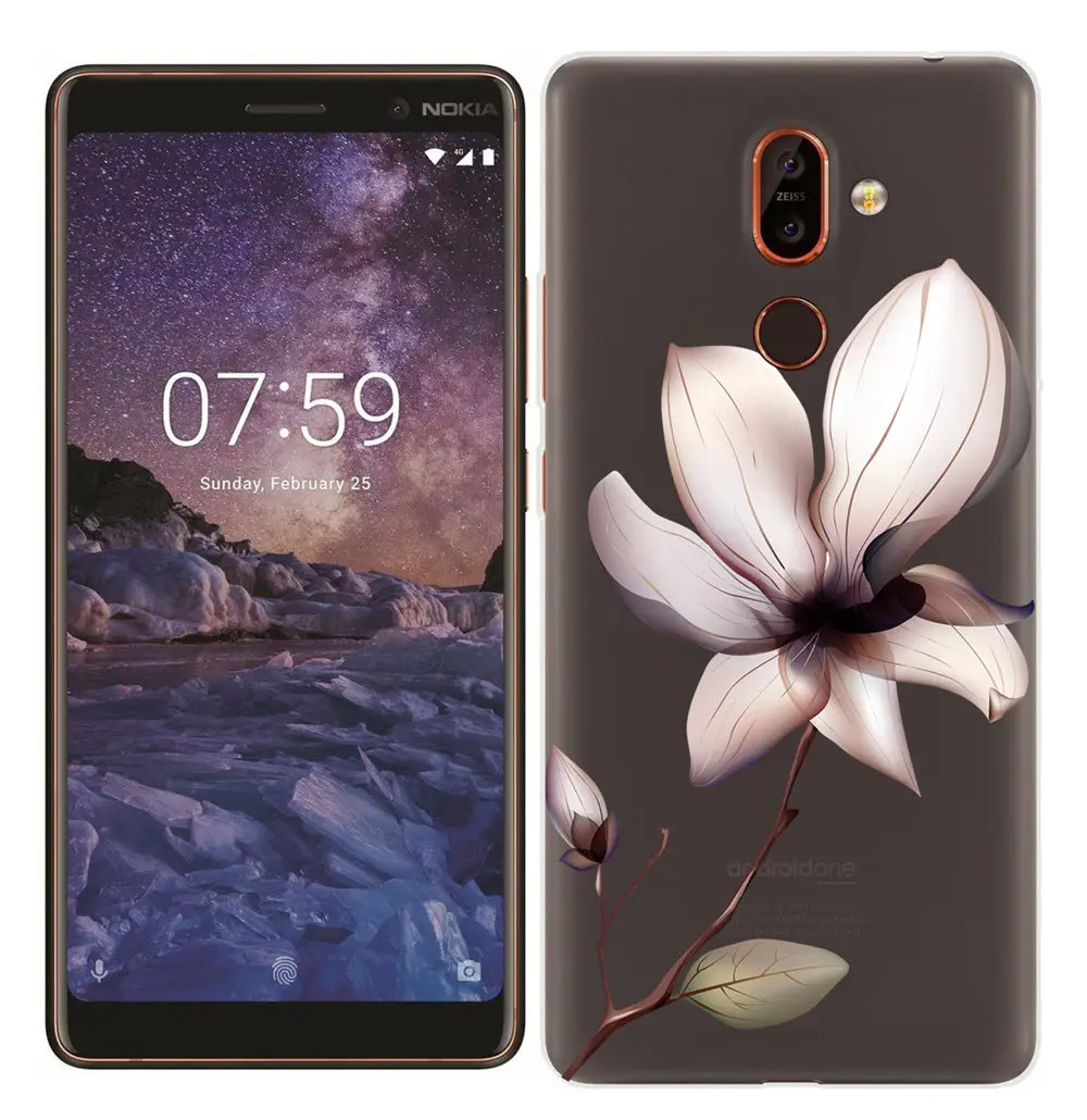 Soft TPU Case for Nokia 7 Plus Smart Back Cover for Nokia 3 5 6 7 8 Painted ShockProof Fundas for Nokia 2.1 3.1 5.1 6.1 Silicone (3)