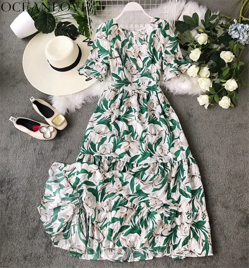 OCEANLOVE Sexy Dress Bohemian Print Floral Summer Women Dress Short Sleeve A-line Beach Style Dress 2019 V-neck Vestido 11597
OCEANLOVE Sexy Dress Bohemian Print Floral Summer Women Dress Short Sleeve A-line Beach Style Dress 2019 V-neck Vestido 11597