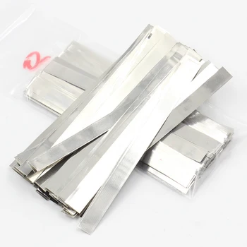 99.96% Pure Nickel Uniform Shear Thickness:0.1mm 0.15mm 0.2mm Width: 7mm 8mm 10mm Length: 100mm Quantity: 50pcs
99.96% Pure Nickel Uniform Shear Thickness:0.1mm 0.15mm 0.2mm Width: 7mm 8mm 10mm Length: 100mm Quantity: 50pcs