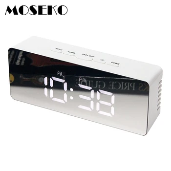 MOSEKO LED Alarm Clock, Make-Up Mirror & Night Light Table Clock with Digital Thermometer,Travel Desktop Snooze Desk Clock Alarm
MOSEKO LED Alarm Clock, Make-Up Mirror & Night Light Table Clock with Digital Thermometer,Travel Desktop Snooze Desk Clock Alarm