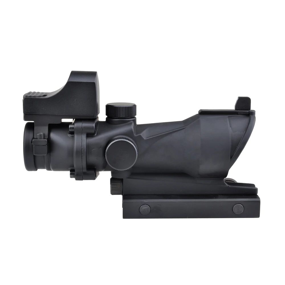 SEIGNEER Acog 4X32 Optical Scope Green/RED Reticle With Mini Red Dot Sight Sniper Riflescope Shooting Rifle Scope for Hunting
SEIGNEER Acog 4X32 Optical Scope Green/RED Reticle With Mini Red Dot Sight Sniper Riflescope Shooting Rifle Scope for Hunting