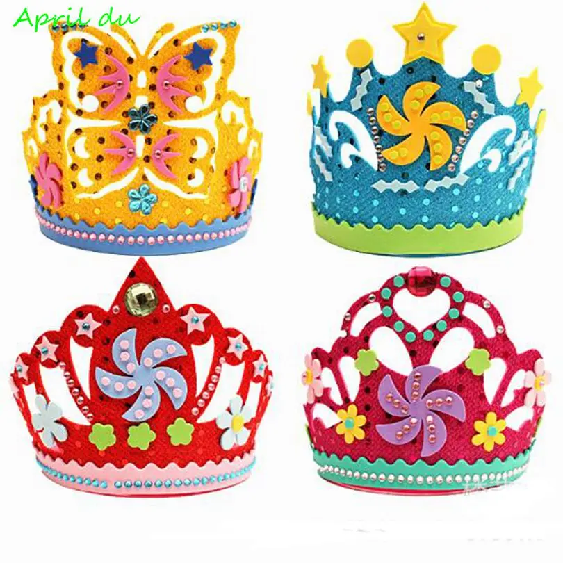 April Du DIY Birthday Party Kids Crown Hat Sticky Glitter EVA Art and Craft Toy Kits Preschool Activity Education Toys 4pcs
April Du DIY Birthday Party Kids Crown Hat Sticky Glitter EVA Art and Craft Toy Kits Preschool Activity Education Toys 4pcs