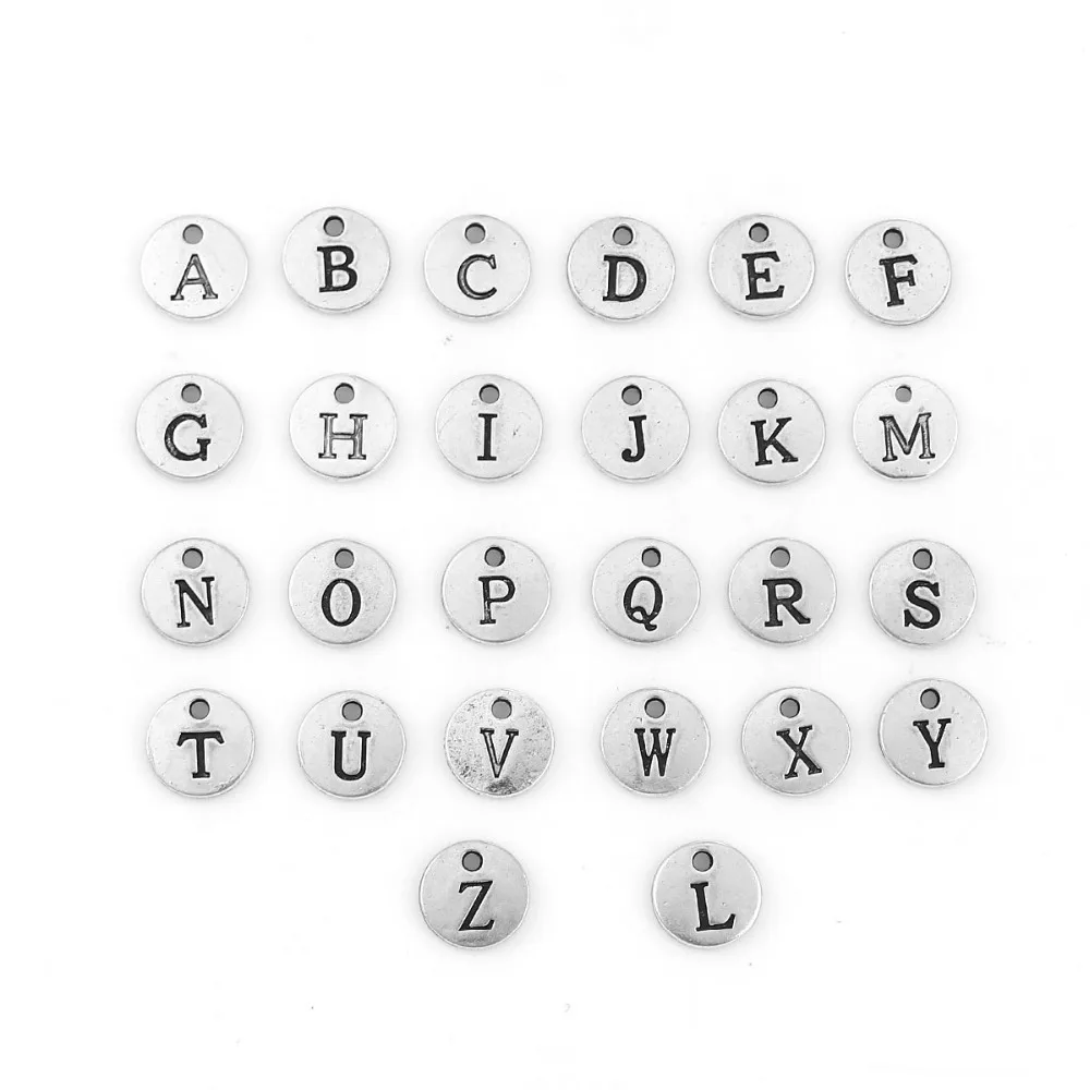 Doreen Box Zinc Alloy Charms Round Antique Silver Mixed Initial Alphabet/ Letter " A-Z " 12mm( 4/8") Dia, 1 Set ( 26 PCs/Set)
Doreen Box Zinc Alloy Charms Round Antique Silver Mixed Initial Alphabet/ Letter " A-Z " 12mm( 4/8") Dia, 1 Set ( 26 PCs/Set)