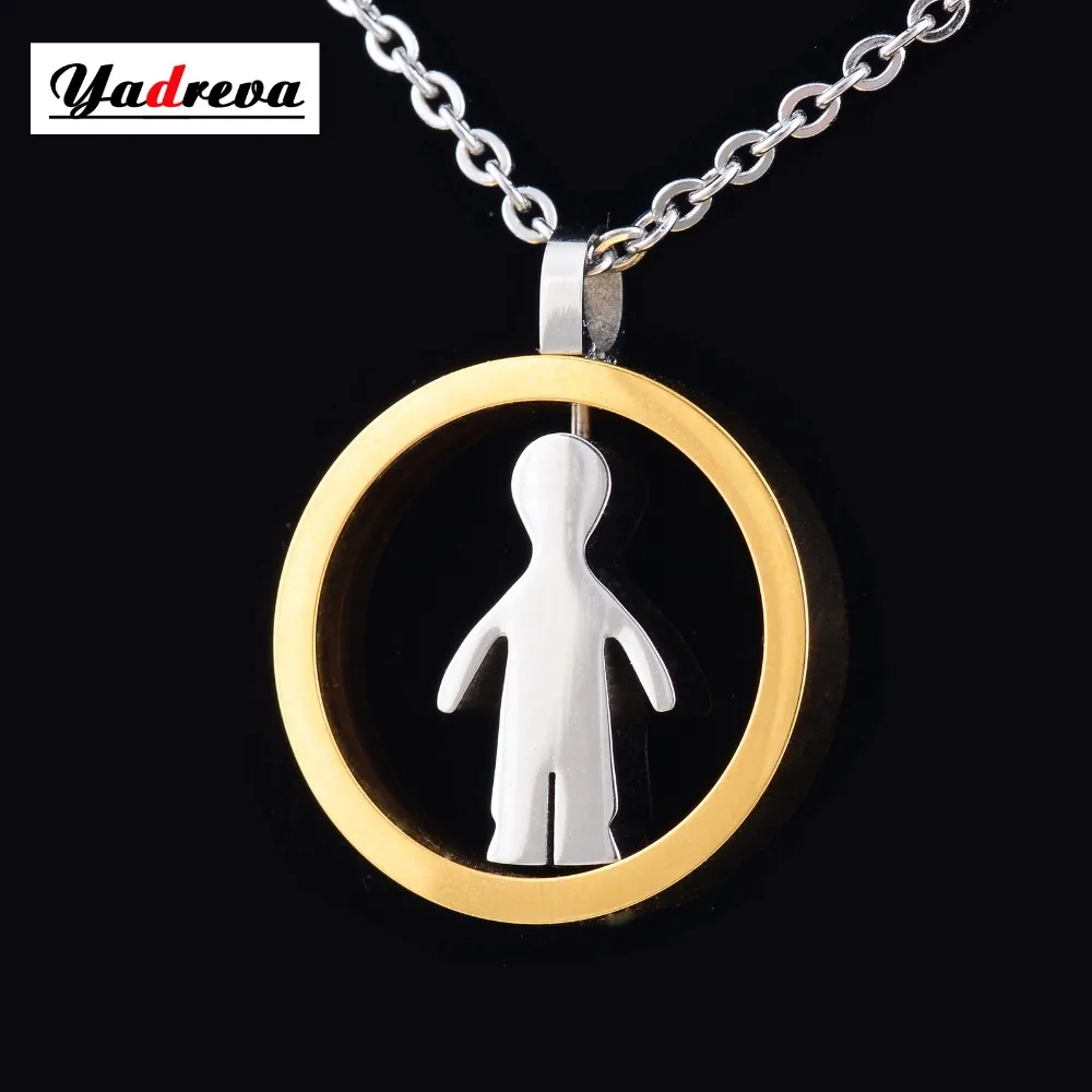 High Quality Stainless Steel Round Pretty Girl and boy Necklace Pendant Free 50cm Chain
High Quality Stainless Steel Round Pretty Girl and boy Necklace Pendant Free 50cm Chain