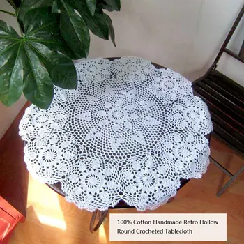 Rustic Floral Crochet 100% Cotton Handmade Floral Tablecloth Washable Wear-Resistant Round Table Covers for Dining Table
Rustic Floral Crochet 100% Cotton Handmade Floral Tablecloth Washable Wear-Resistant Round Table Covers for Dining Table