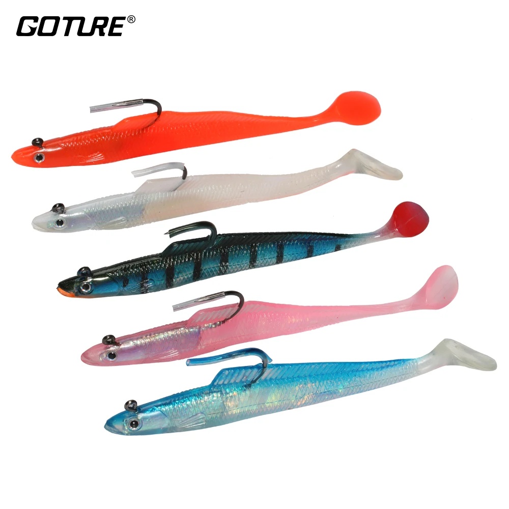 Goture 5pcs 15cm 32g Fishing Lures Soft Silicone Baits Fishing Lead 5 Colors Artificial Bait Wobblers for Bass Carp Fishing
Goture 5pcs 15cm 32g Fishing Lures Soft Silicone Baits Fishing Lead 5 Colors Artificial Bait Wobblers for Bass Carp Fishing