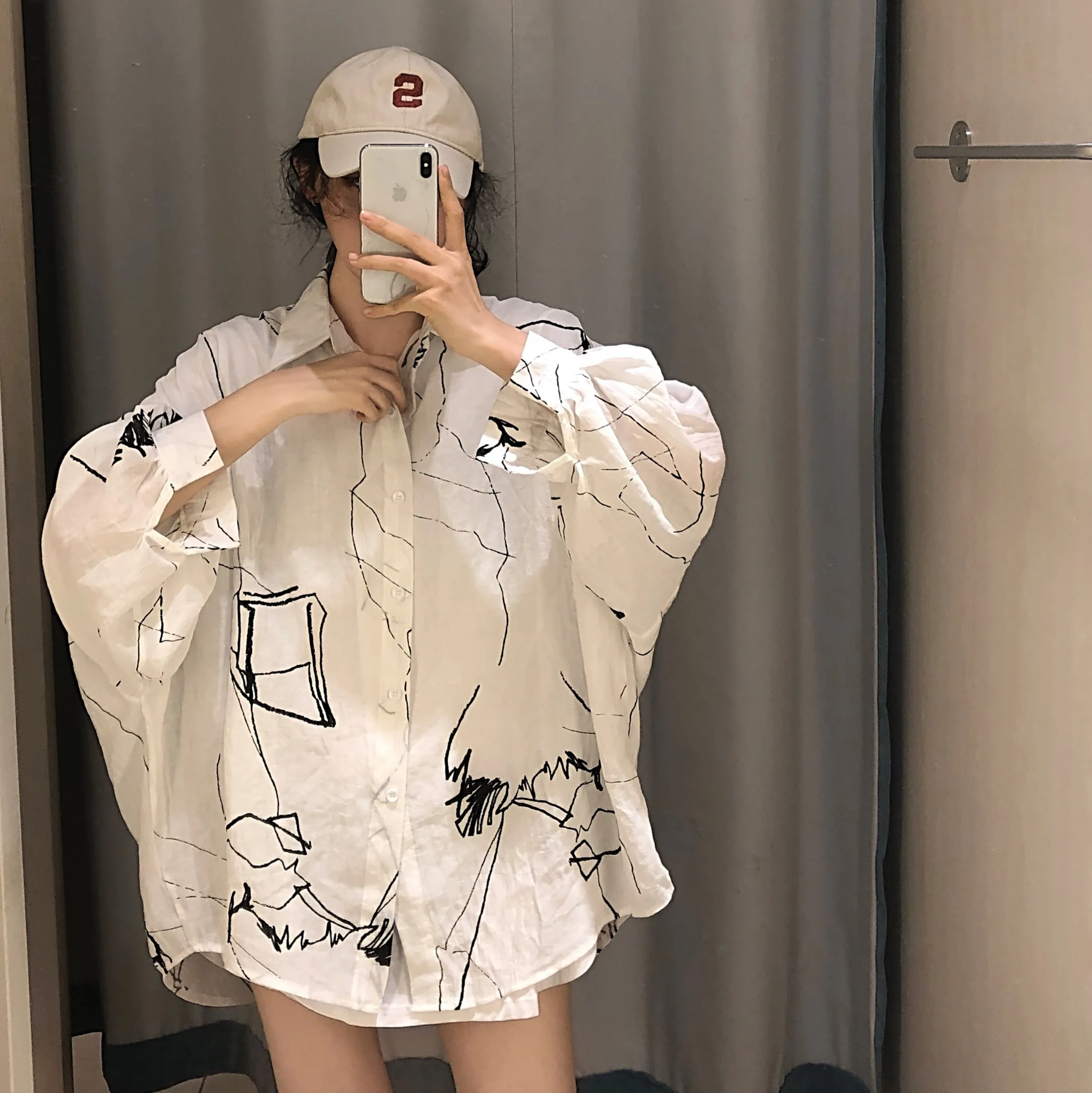 Z-ZOUX Women Shirt Batwing Sleeve Print Color Matching White Womens Tops Blouses Long Sleeve Loose Long Blouse Women 2019 New
Z-ZOUX Women Shirt Batwing Sleeve Print Color Matching White Womens Tops Blouses Long Sleeve Loose Long Blouse Women 2019 New