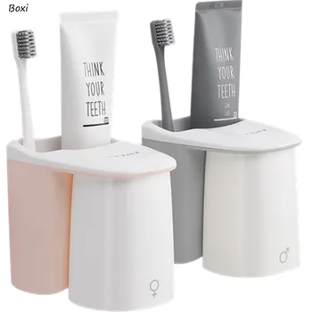 BOXI Creative Magnetic Adsorption Toothbrush Holder Inverted Cup Wall Mount Bathroom With Storage Rack Bathroom Accessories Set
BOXI Creative Magnetic Adsorption Toothbrush Holder Inverted Cup Wall Mount Bathroom With Storage Rack Bathroom Accessories Set