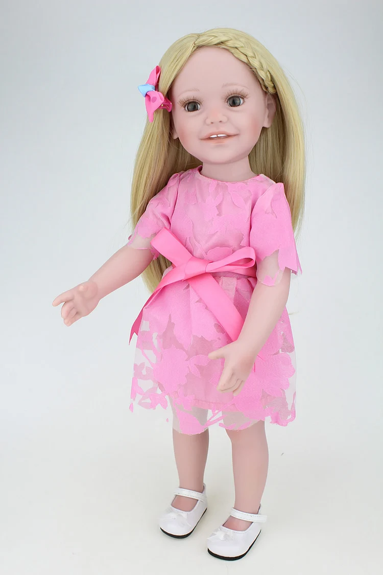 Adora 18 дюймов Play Doll полный тип винила куклы с светлыми волосами розовое платье
