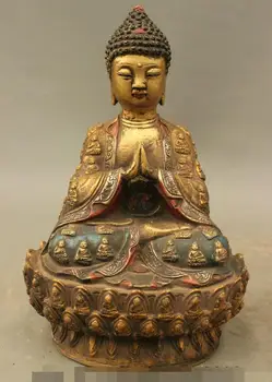 S4614 11 Tibet Bronze Painting Temple Amitabha Robe Shakyamuni Sakyamuni Buddha Statue
S4614 11 Tibet Bronze Painting Temple Amitabha Robe Shakyamuni Sakyamuni Buddha Statue