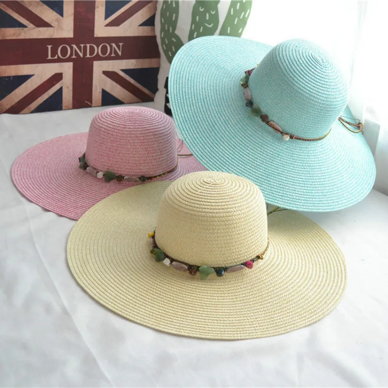 Lady Hat Summer Beach Holiday Seaside Cool Breathable Sun Protetion Hats Women Foldable Sunshade Straw Anti-ultraviolet Cap H182 |