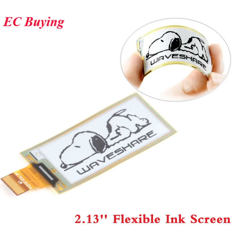 Waveshare 2.13 Inch Flexible E-Ink Screen Display Module e-Paper Panel Black White SPI Interface 212*104 DIY for Raspberry Pi
Waveshare 2.13 Inch Flexible E-Ink Screen Display Module e-Paper Panel Black White SPI Interface 212*104 DIY for Raspberry Pi