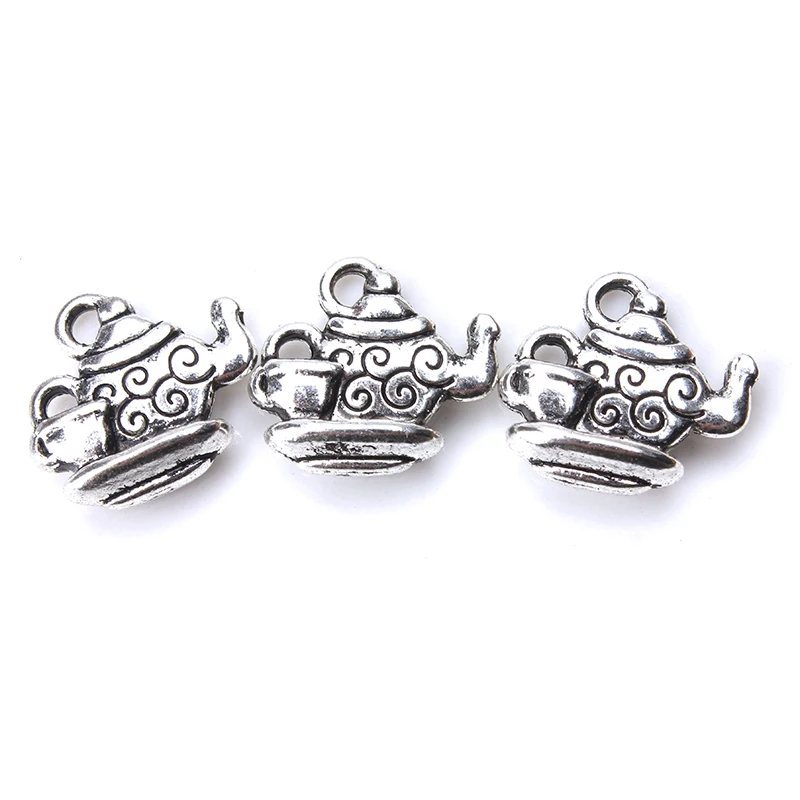 10pcs/lot 14mm x 16mm Tea Pot Charms Antique Silver Tone 2 Sided with Little Tea Cup for diy charms pendant necklace jewelry
10pcs/lot 14mm x 16mm Tea Pot Charms Antique Silver Tone 2 Sided with Little Tea Cup for diy charms pendant necklace jewelry