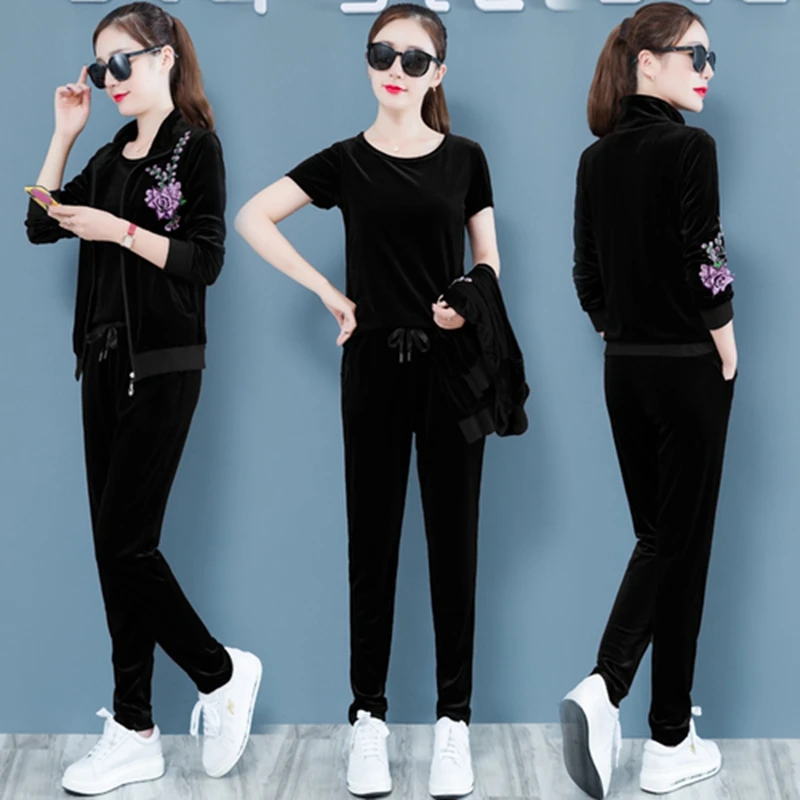 Plus Size 4xl Gold Velvet 3 Piece Set Women Tracksuit Velvet Tracksuits Velour Conjunto Feminino Year old Female Costume
Plus Size 4xl Gold Velvet 3 Piece Set Women Tracksuit Velvet Tracksuits Velour Conjunto Feminino Year old Female Costume