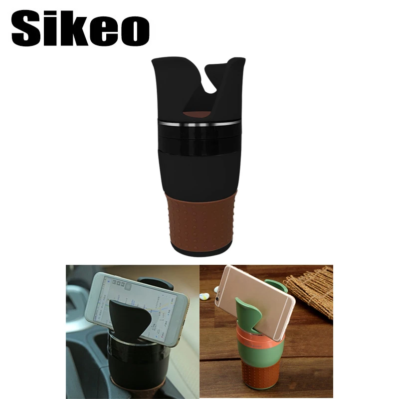 

Sikeo Multi Function Car Water Cup Car-styling Organizer Auto Sunglasses Drink Cup Holder for Coins Keys Phone Stand Storage Box