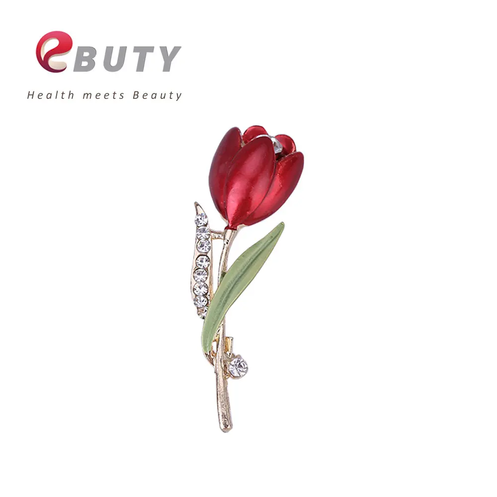EBUTY Red Tulip Brooch Vintage Rhinestones Crystal Alloy Flower Fashion Gift Pins Jewlery Brooches For Wedding
EBUTY Red Tulip Brooch Vintage Rhinestones Crystal Alloy Flower Fashion Gift Pins Jewlery Brooches For Wedding