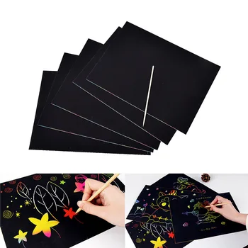 5 Sheet 16K Painting Teaching Tools Colorful Scratch Sheets With Wooden Pen Art Magic Drawing Painting Paper Kids Toy Gift
5 Sheet 16K Painting Teaching Tools Colorful Scratch Sheets With Wooden Pen Art Magic Drawing Painting Paper Kids Toy Gift