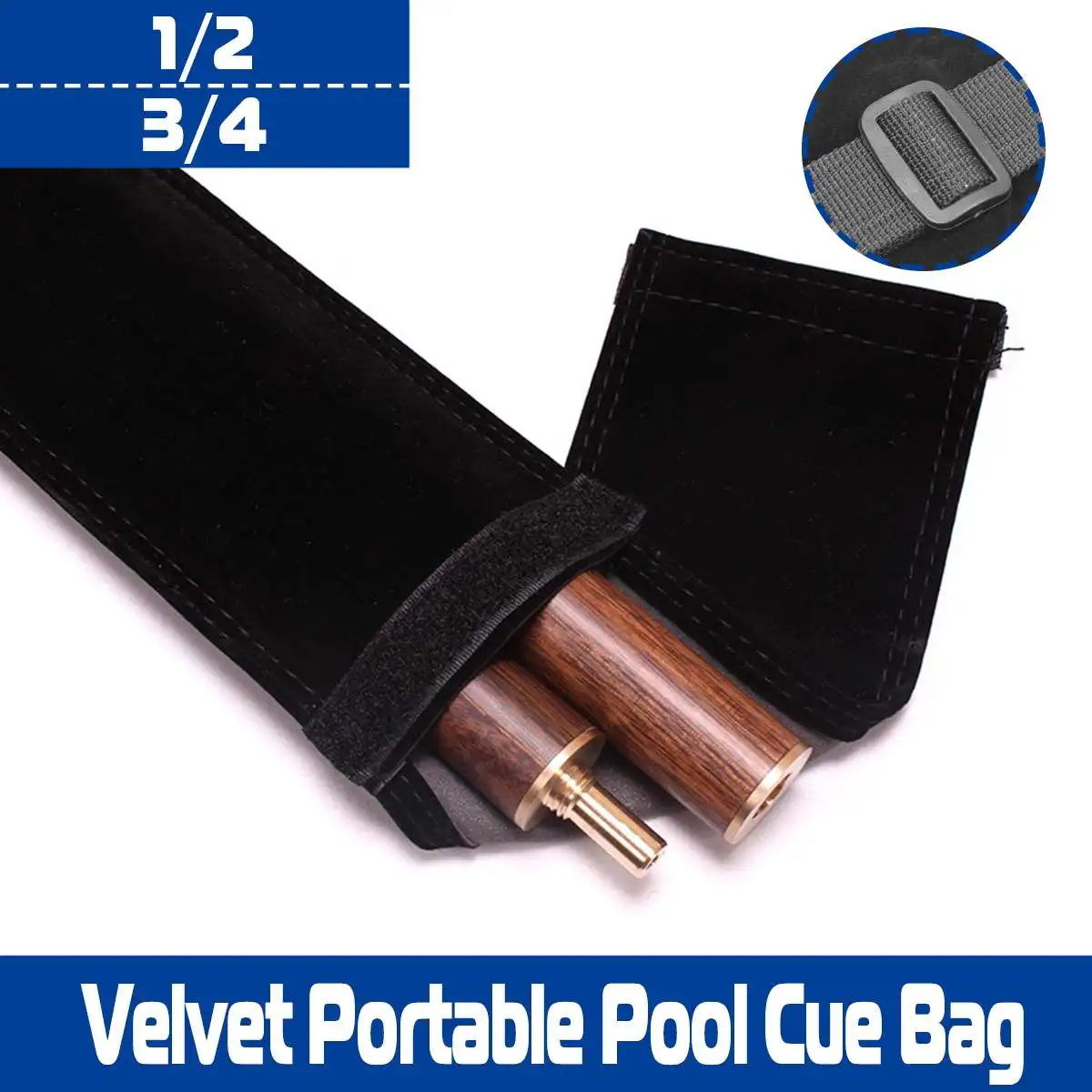 Pool Cue Velvet Bag for 1/2 and 3/4 Billiard Stick Storage Fishing Rod Case Black Snooker Billiard Accessories
Pool Cue Velvet Bag for 1/2 and 3/4 Billiard Stick Storage Fishing Rod Case Black Snooker Billiard Accessories