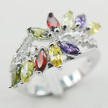 Purple Crystal Zircon Yellow Crystal Zircon Garnet Peridot Women 925 Sterling Silver Ring F865 Size 6 7 8 9 10
Purple Crystal Zircon Yellow Crystal Zircon Garnet Peridot Women 925 Sterling Silver Ring F865 Size 6 7 8 9 10