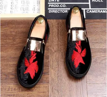 New Black Suede Men Shoes Exquisite Crystal Wedding Men and embroidery Party Loafers Men Dress Flat Shoes for Men wedding BMM62
New Black Suede Men Shoes Exquisite Crystal Wedding Men and embroidery Party Loafers Men Dress Flat Shoes for Men wedding BMM62