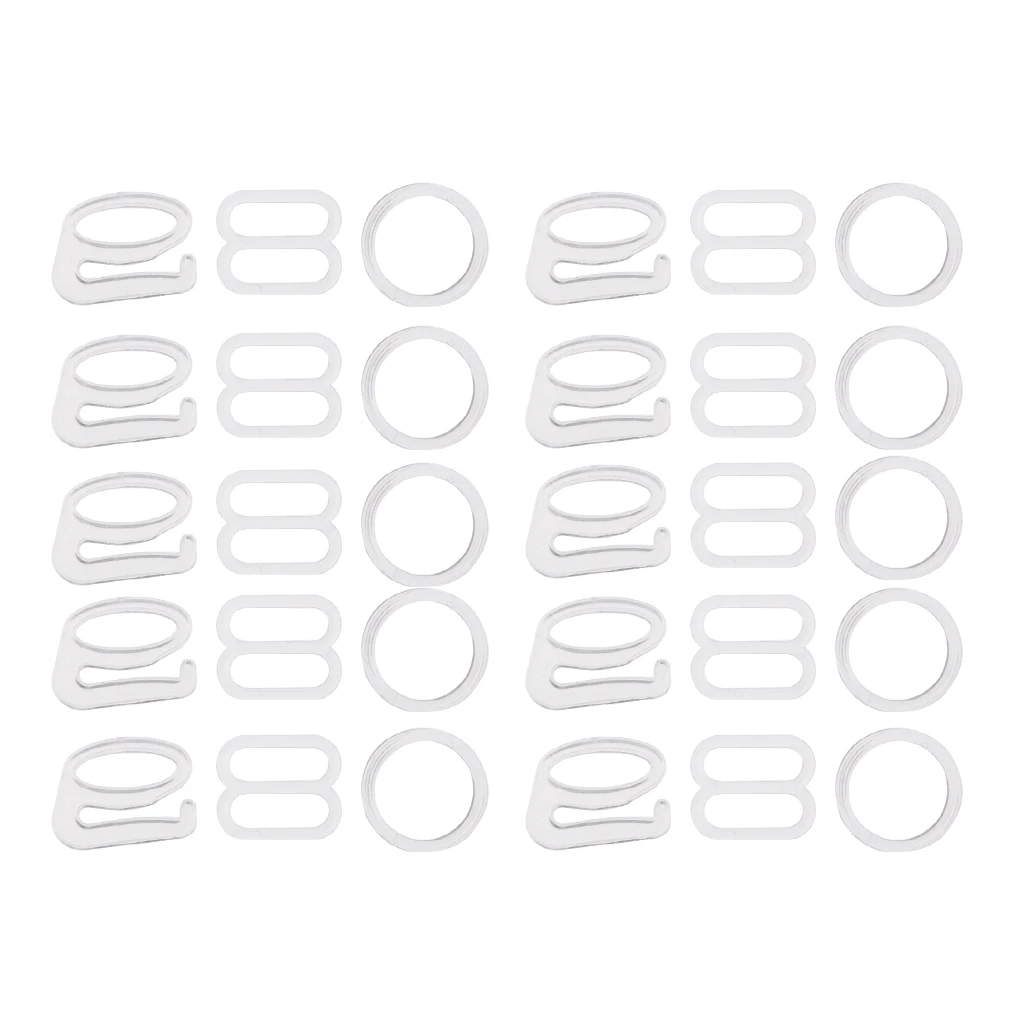 10 Sets Nylon Bra Strap Adjuster Slider/hooks/o Ring Lingerie For The Adjustment Of Lingerie Diy Accessories Sewing Crafts