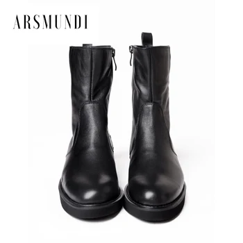 Men's Mid-calf Boots Dress Wedding Boots Genuine Leather Chakku Zipper Round Toe Cow Leather Shoes 2019
Men's Mid-calf Boots Dress Wedding Boots Genuine Leather Chakku Zipper Round Toe Cow Leather Shoes 2019