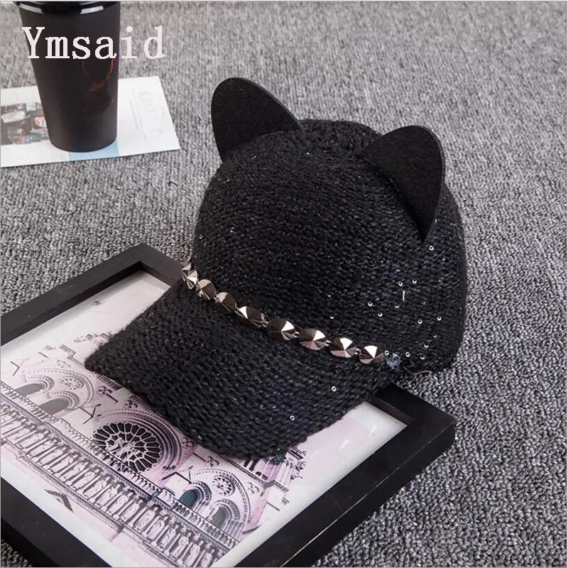 Ymsaid Fashion Bowknot Winter Baseball cap Women Cat Ear Pattern Sequin Baseball Cap Snapback Caps Hip Hop Hats Sun Cap
Ymsaid Fashion Bowknot Winter Baseball cap Women Cat Ear Pattern Sequin Baseball Cap Snapback Caps Hip Hop Hats Sun Cap