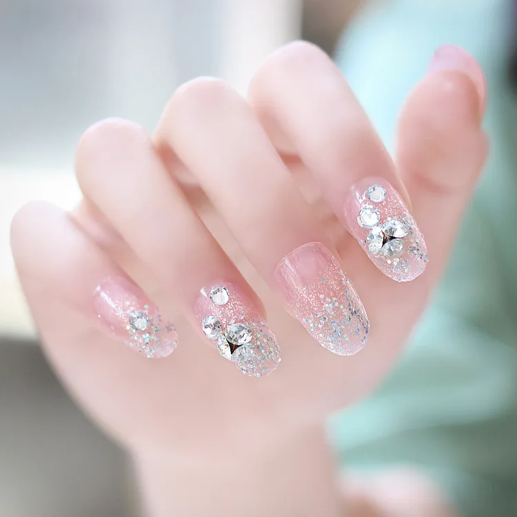 Almond fake Nails Rhinestones Crystal Diy Nail Art Silver glitter Long size Tip Accessory 24 PCS Hand care fake nails with glue
Almond fake Nails Rhinestones Crystal Diy Nail Art Silver glitter Long size Tip Accessory 24 PCS Hand care fake nails with glue