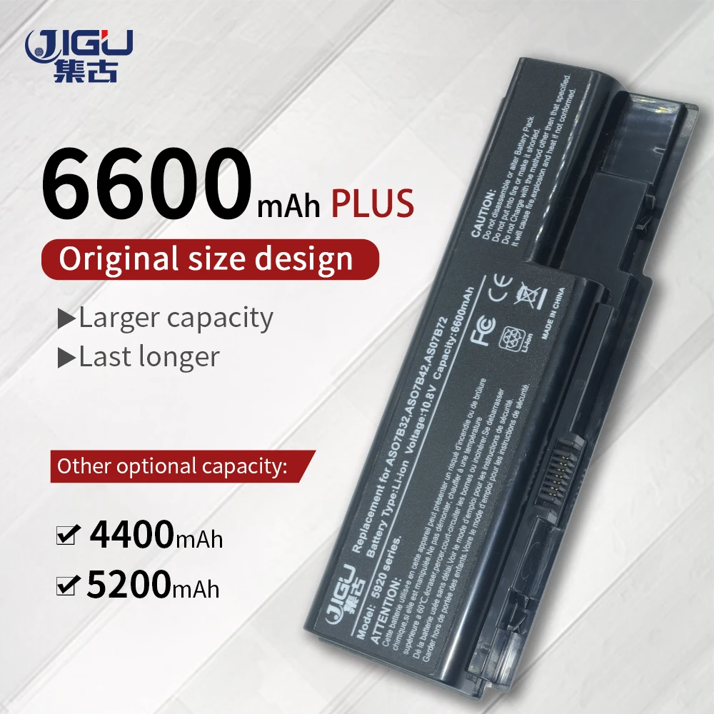 JIGU Replacement Laptop Battery For Acer Aspire 5910G 5920 5715 5715Z 5720G 5720Z 5720ZG 5730 5730Z 5730ZG 5735 5735Z 5739 5739G
JIGU Replacement Laptop Battery For Acer Aspire 5910G 5920 5715 5715Z 5720G 5720Z 5720ZG 5730 5730Z 5730ZG 5735 5735Z 5739 5739G