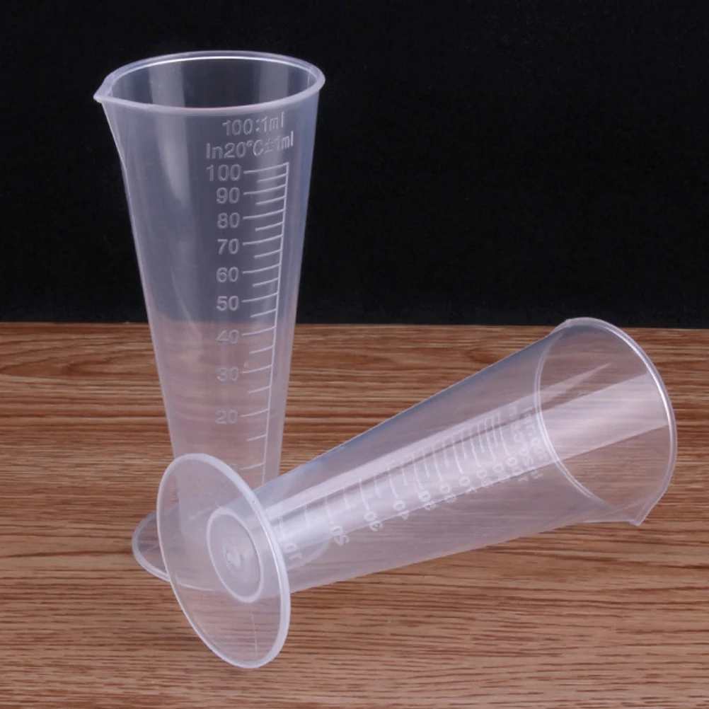 2pcs 100ml Plastic Measuring Cups Transparent Chemical Industry Cone Lab Liquid Scale Container Kitchen Measurement Cups
2pcs 100ml Plastic Measuring Cups Transparent Chemical Industry Cone Lab Liquid Scale Container Kitchen Measurement Cups