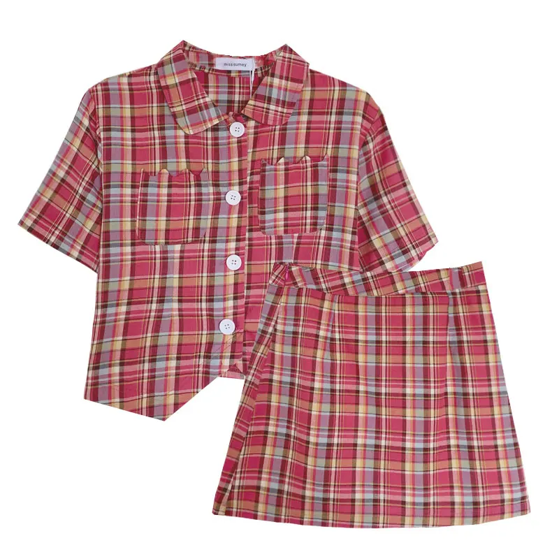 SML2 PCS Sets vintage style short sleeve irregular tops+mini skirt casual two piece skirt women clothing set (X572)
SML2 PCS Sets vintage style short sleeve irregular tops+mini skirt casual two piece skirt women clothing set (X572)
