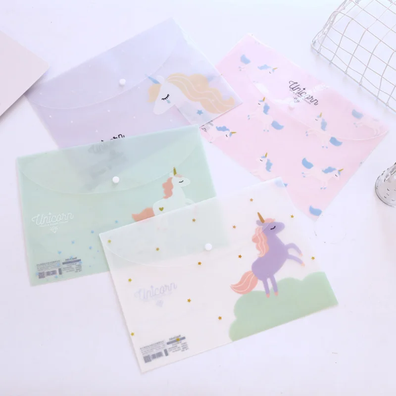 2pcs Cute Unicorn PP Snap Fastener Document Holder Transparent Office File Folder Storage Bill Pouch A4 Paper School Supplies
2pcs Cute Unicorn PP Snap Fastener Document Holder Transparent Office File Folder Storage Bill Pouch A4 Paper School Supplies
